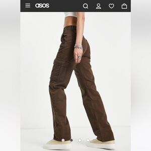 STRADIVARIUS deep mocha cargo pants SIZE 8